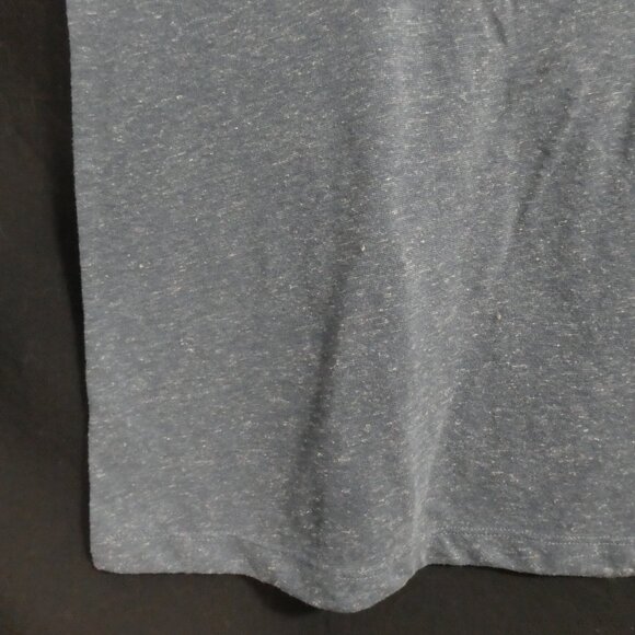 GEORGE | xs - extra small | Heather Blue Henley Short Sleeve Shirt - Picture 12 of 13